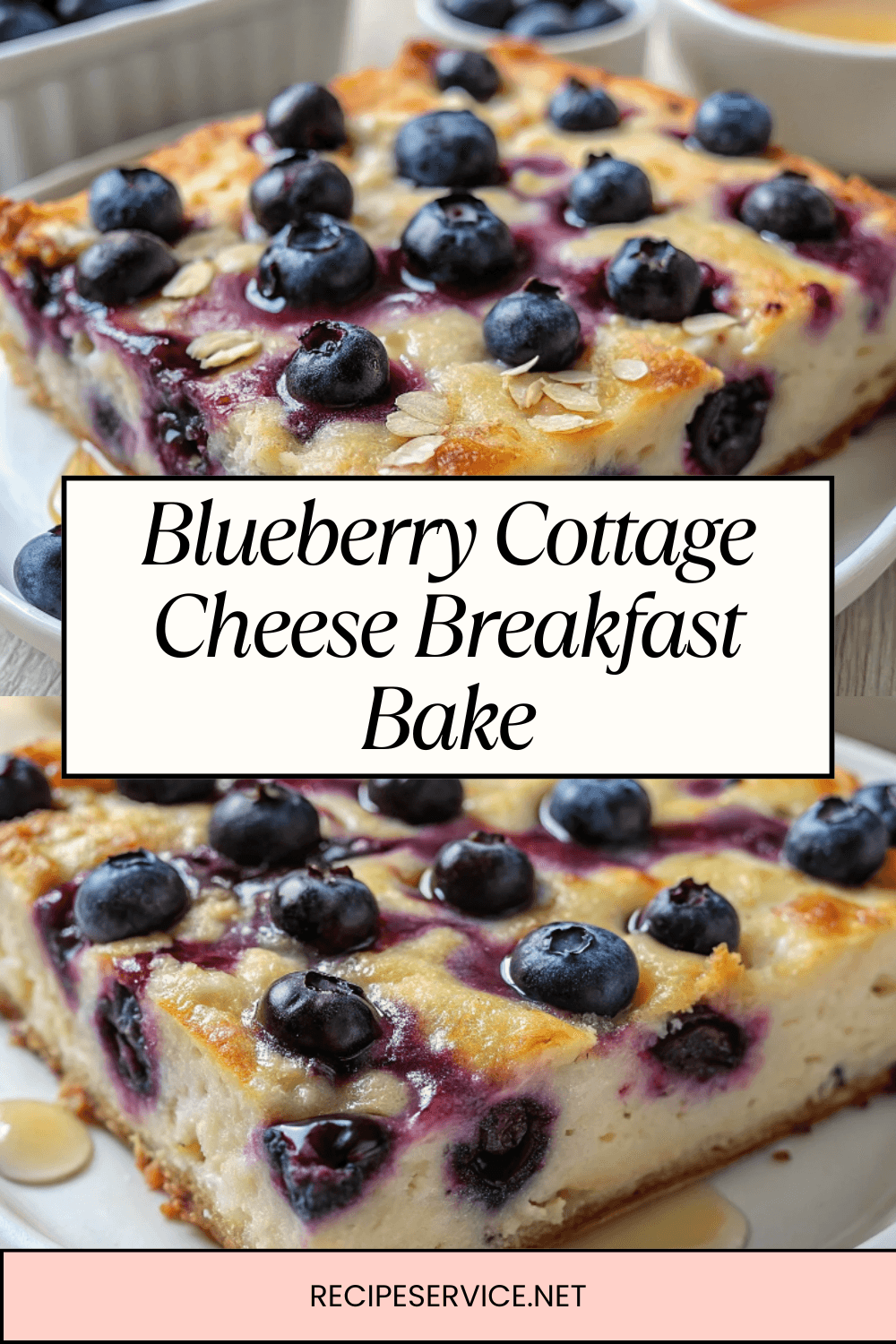 Blueberry Cottage Cheese Breakfast Bake | Protein-Packed & Naturally Sweet