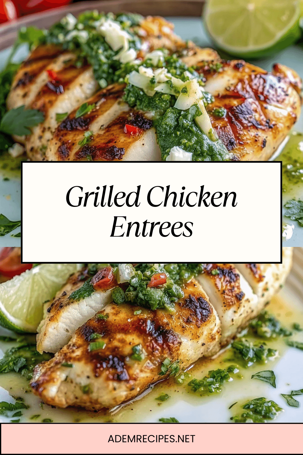 Grilled Chicken Entrees: Salsa Verde Pepper Jack Chicken