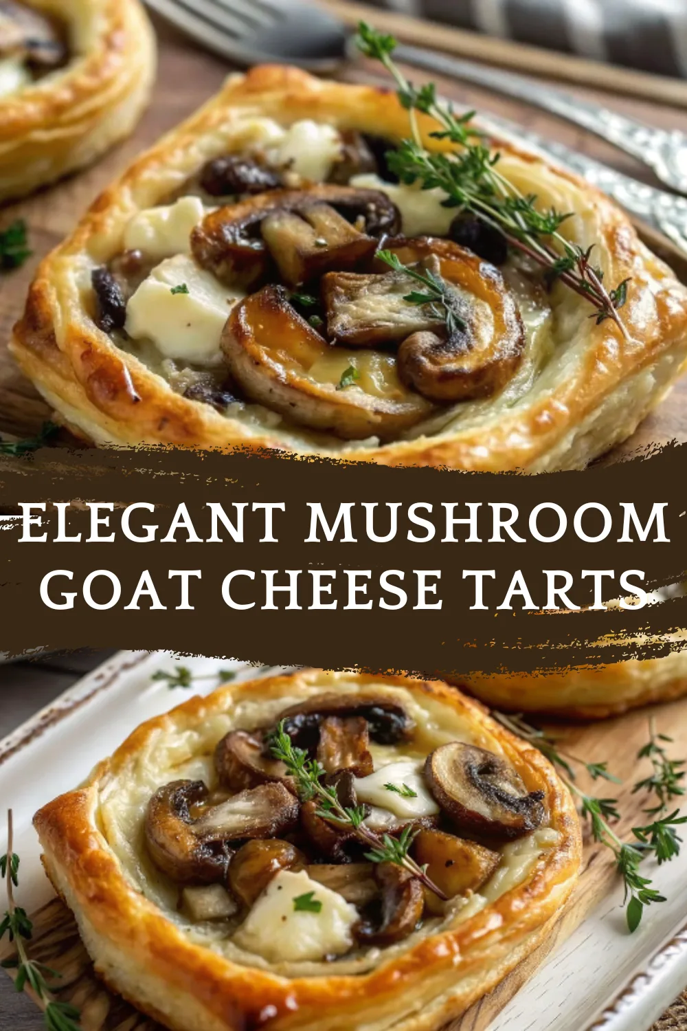 Elegant Mushroom Goat Cheese Tarts – A Savory, Flaky Appetizer