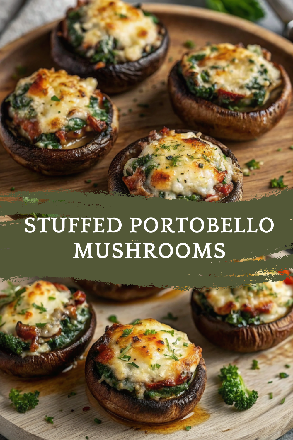 Stuffed Portobello Mushrooms – Creamy, Cheesy & Perfect for Any Meal