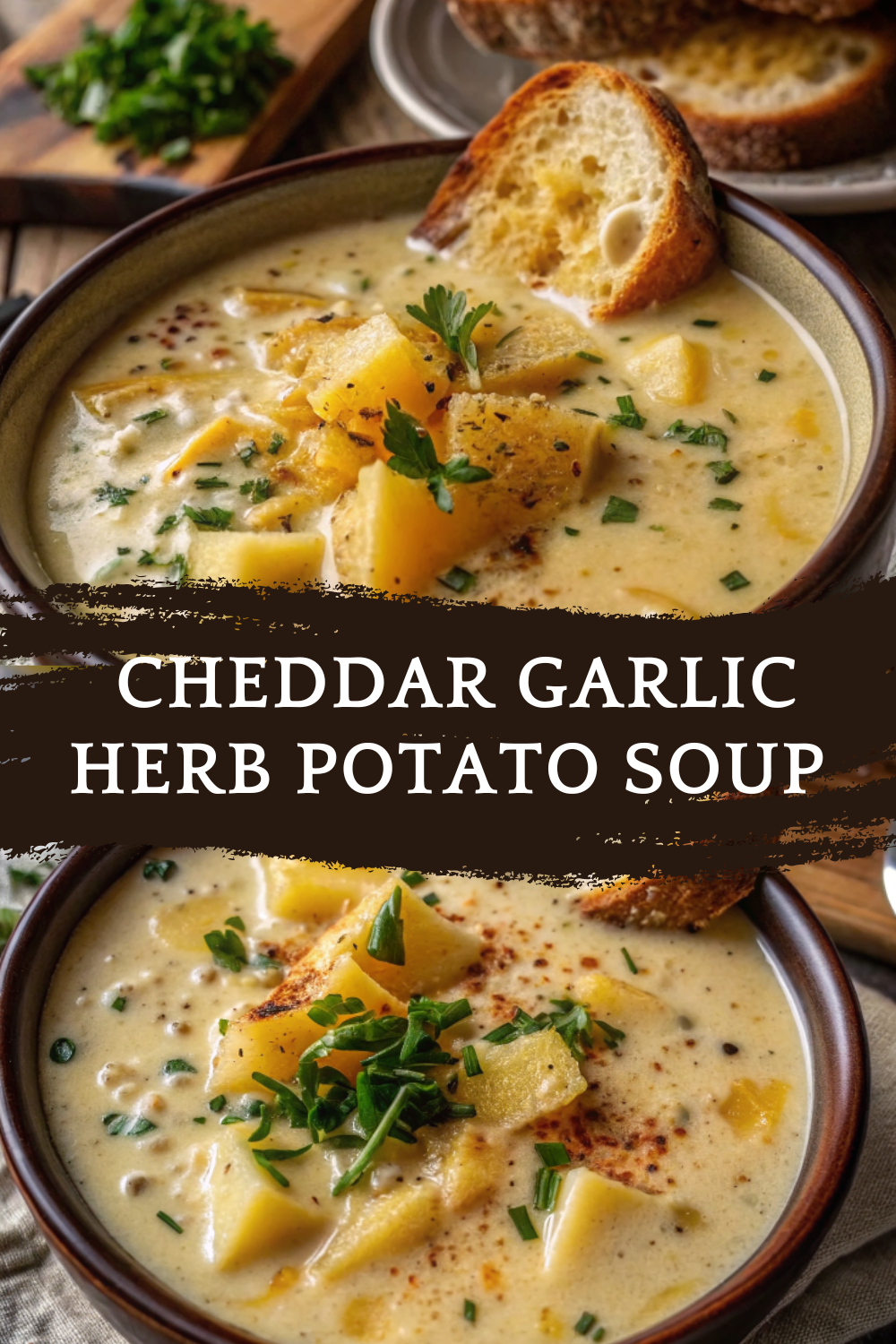 Cheddar Garlic Herb Potato Soup – Cozy, Creamy & Loaded With Flavor