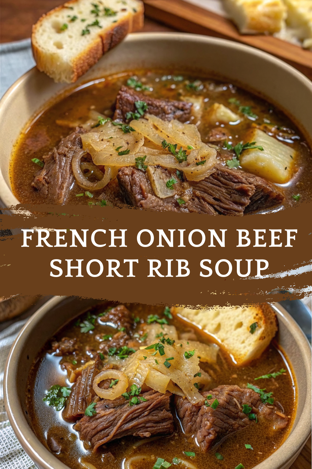 French Onion Beef Short Rib Soup – Rich, Savory & Slow-Cooked Comfort