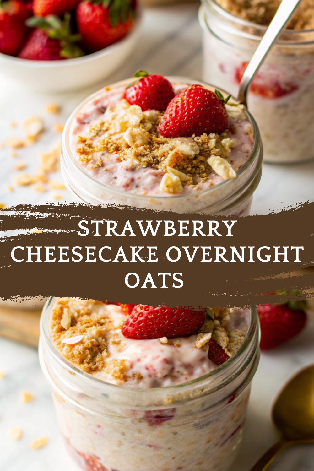 Strawberry Cheesecake Overnight Oats (Creamy, Fresh & Dessert-Inspired)