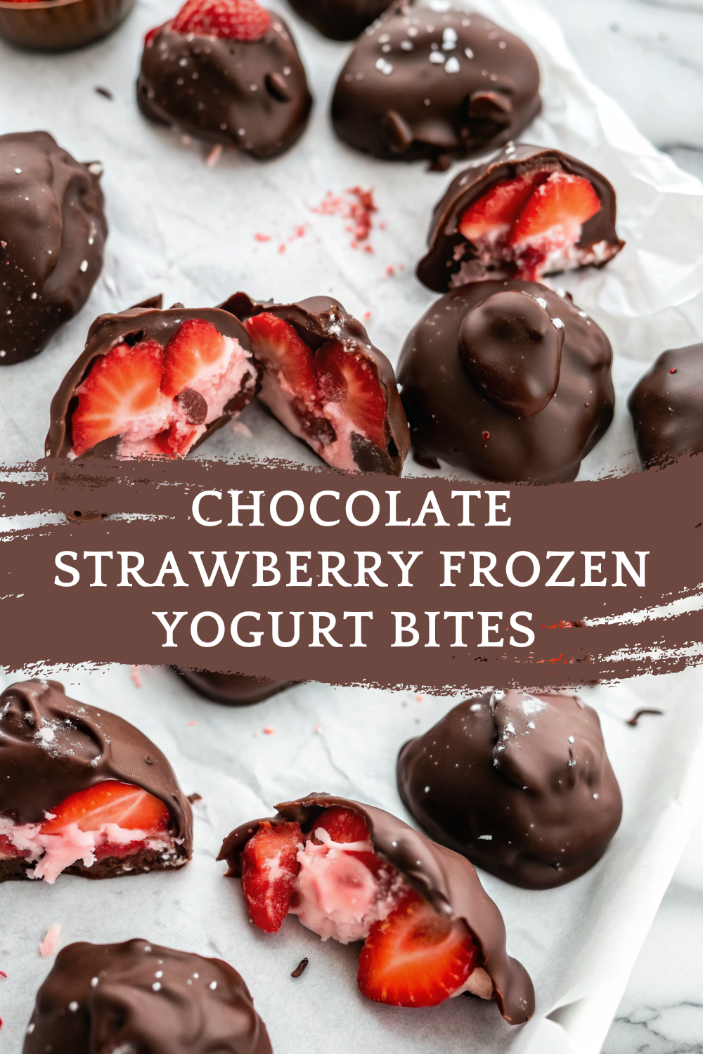 Chocolate Strawberry Frozen Yogurt Bites – Sweet, Refreshing and Guilt-Free Treat