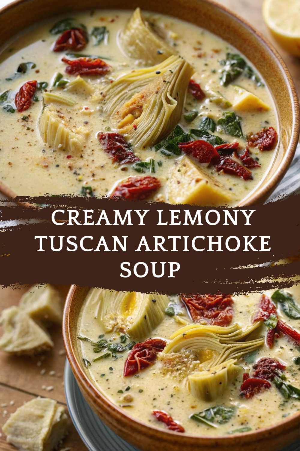 Creamy Lemony Tuscan Artichoke Soup – Bright, Comforting & Luxuriously Creamy