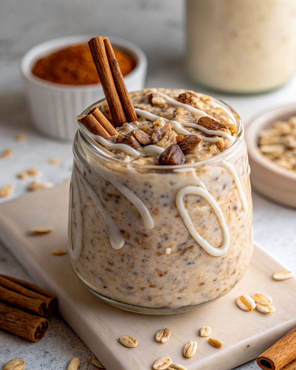 Cinnamon Roll Overnight Oats – Cozy, Creamy & Naturally Sweet