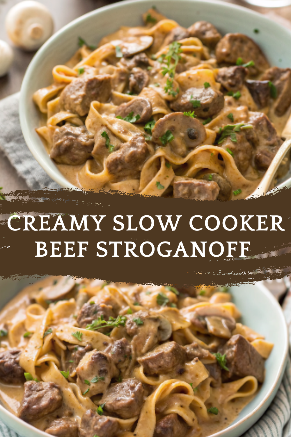 Creamy Slow Cooker Beef Stroganoff – Tender, Cozy & Classic Comfort