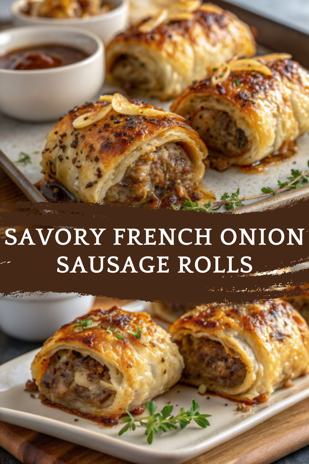 Savory French Onion Sausage Rolls – Golden, Flaky & Full of Flavor