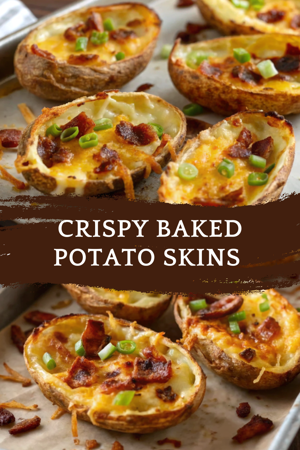 CRISPY BAKED Potato Skins – Golden, Cheesy & Crowd-Pleasing