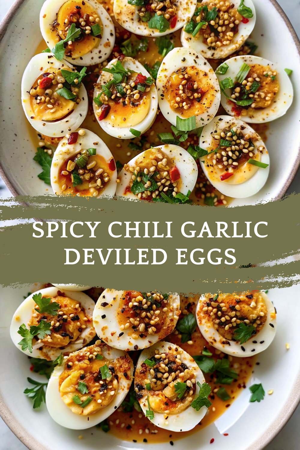Spicy Chili Garlic Deviled Eggs – Bold, Creamy & Irresistibly Addictive