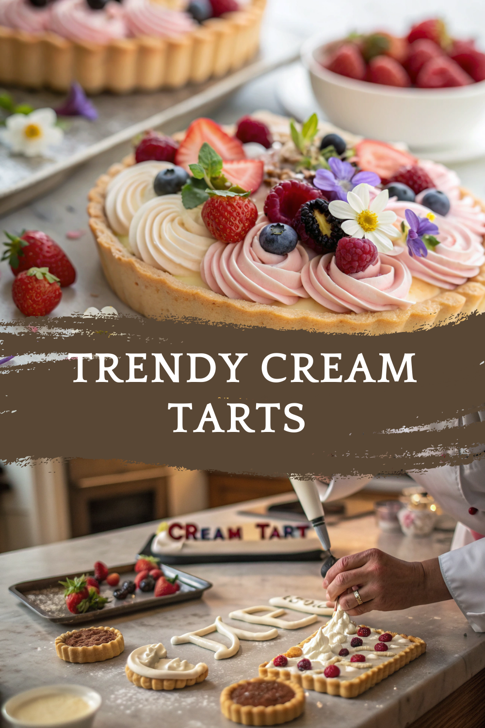 Trendy Cream Tarts – Modern, Elegant, and Bakery-Style Dessert