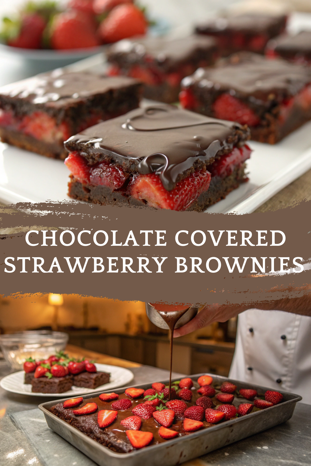 Chocolate Covered Strawberry Brownies – Rich, Fudgy, and Irresistibly Elegant