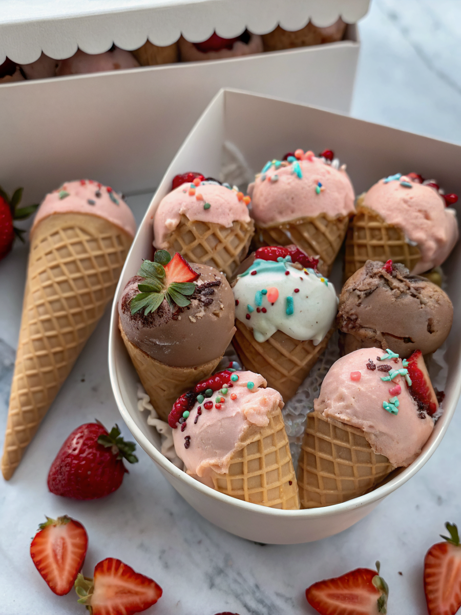 Chocolate Strawberry Ice Cream – Creamy, No-Churn & Irresistibly Chocolatey