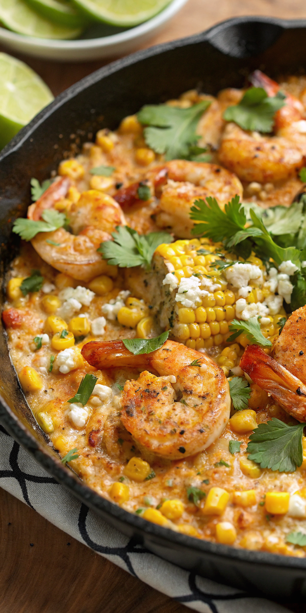 Mexican Street Corn and Shrimp – Bold, Creamy, and Bursting with Flavor