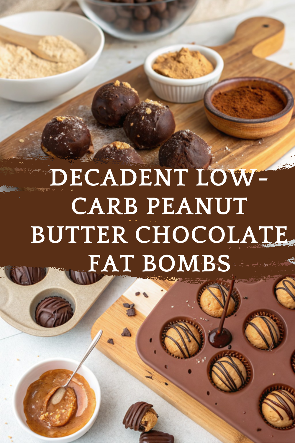Decadent Low-Carb Peanut Butter Chocolate Fat Bombs